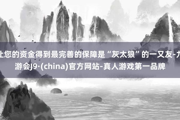 让您的资金得到最完善的保障是“灰太狼”的一又友-九游会J9·(china)官方网站-真人游戏第一品牌