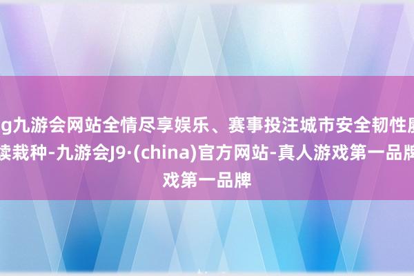 ag九游会网站全情尽享娱乐、赛事投注城市安全韧性赓续栽种-九游会J9·(china)官方网站-真人游戏第一品牌